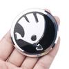 AFL1 4Pcs Aluminum Car Styling Wheel Hub Caps Sticker Emblem Decoration Accessories For Skoda Kodiaq Octavia Enyaq Kamiq Scala Rapid