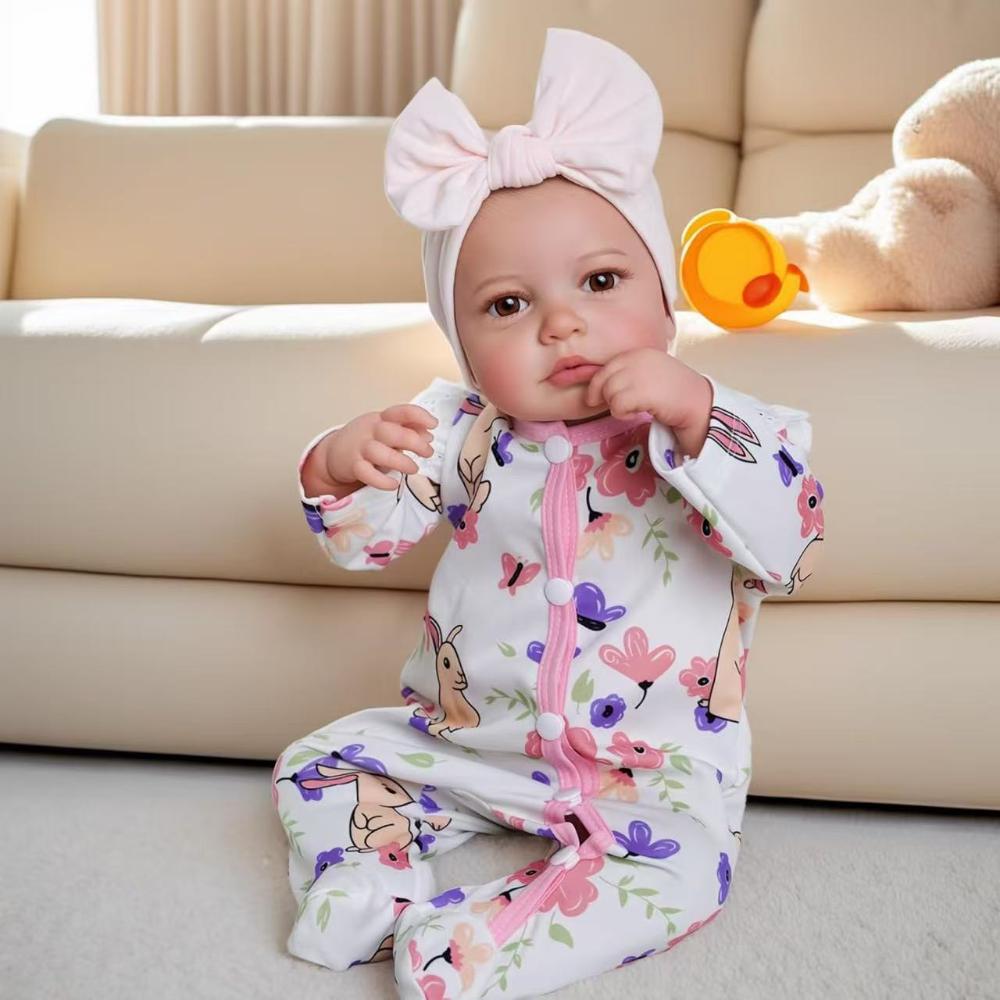 18-дюймовые реалистичные куклы-реборн ЛуЛу с открытыми глазами, с расписанными вручную волосами, куклы-новорожденные для мальчика и девочки, реалистичные, полностью виниловые, с тканевым телом, куклы-реборн на выбор