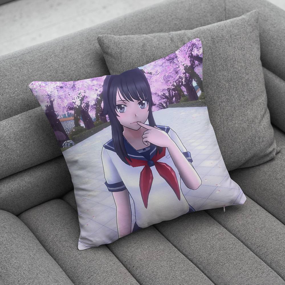 Yandere SSimulator Аяно Аиши Индивидуальная Наволочка Диван Гостиная Спальня Изголовье Спинка Подушка Квадратная Подушка Время для Сна