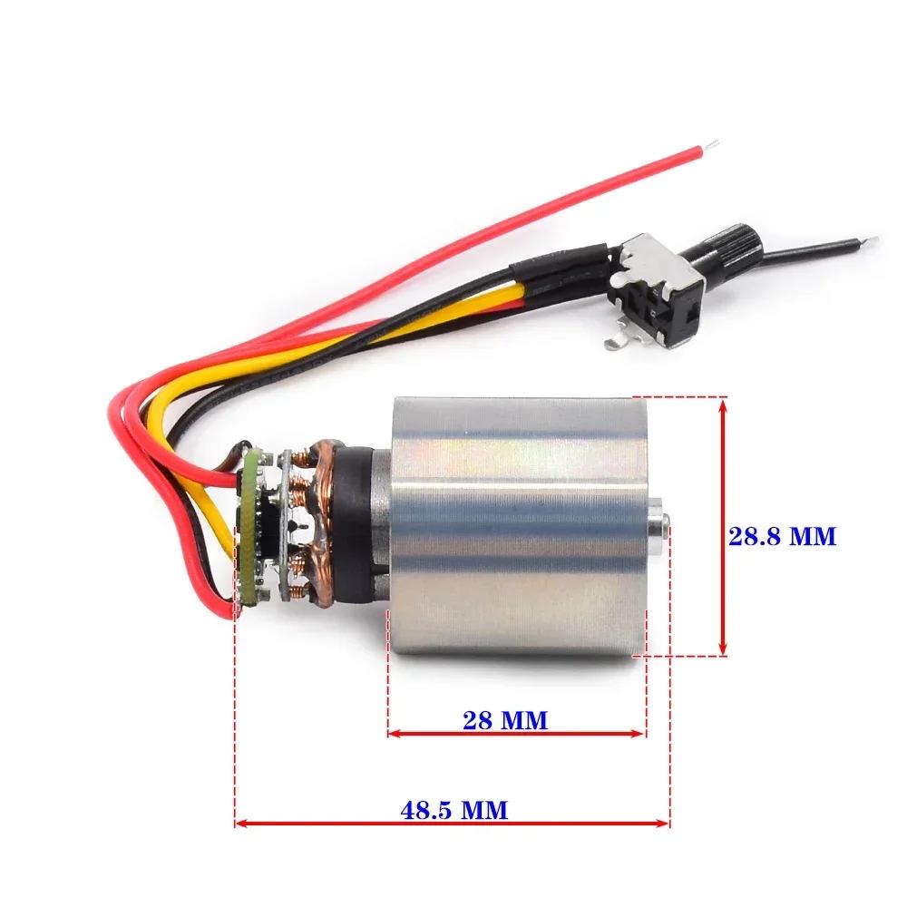 Dc 12V 24V 100,000 RPM micro brushless ducted fan Aluminum impeller hair dryer ultra-high speed motor motor