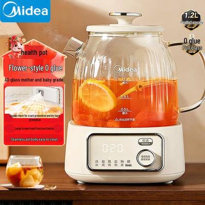 Midea Стеклянный многофункциональный горшок для здоровья 1,2 л, штекер CN (адаптер в комплекте)