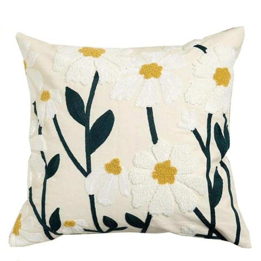 2D Floral Printed Pillowcase, Modern Fashion Home Bedroom Decoration, Living Room Sofa Cushion Cover, Flat Printing Short Plush