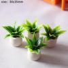 1:12 Dollhouse Miniature Mini Potted Plant Dollhouse  Fairy Garden Miniature Flower Plant Diy Dollhouse Accessories