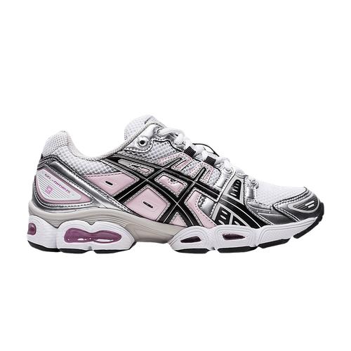 Asics Женские гелевые кроссовки Nimbus 9, белые, светло-розовые, артикул 1202A278-103