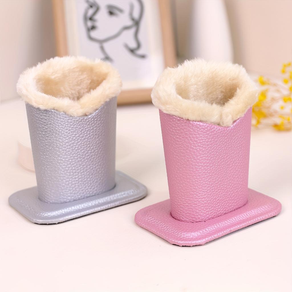 Pack of 1 Plush Lined Glasses Holder Stand Protective Glasses Case for Desks or Nightstands