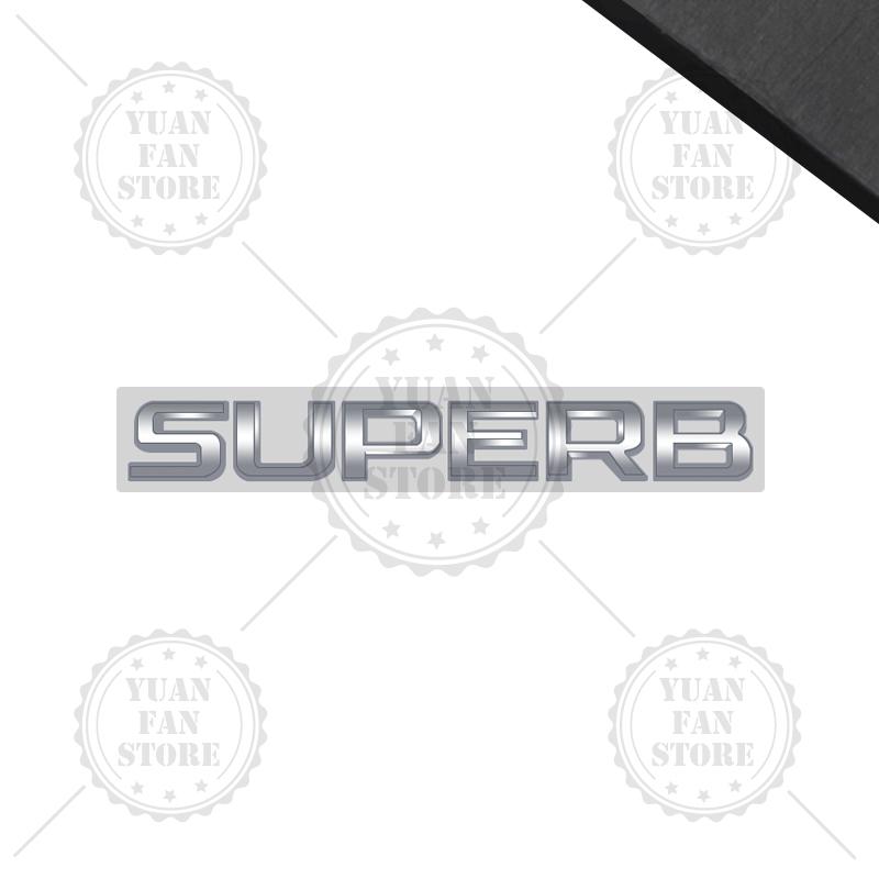 ABCDGG1 Bright Silver For Skoda Kodiaq Karoq Kamiq Superb Octavia Rapid 4X4 Fabia Yeti Metal Badge 3D Stickers Car Trunk Body Decal
