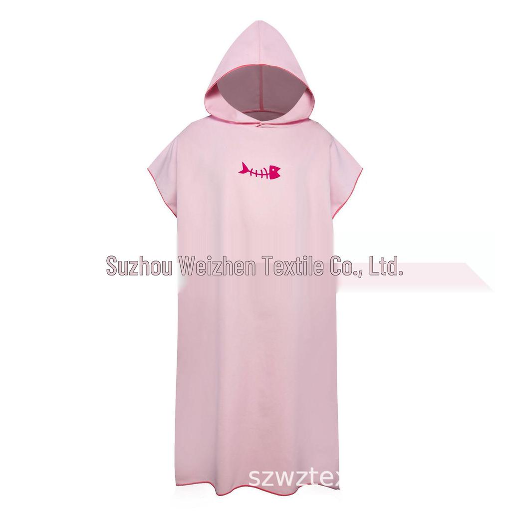 Двустороннее флисовое пляжное пончо: Носимый халат-полотенце для пляжа и дайвинга.