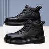 Осень Зима Мужские Базовые Ботинки Высокие Кроссовки Уличные Натуральная Кожа Боты Боевые Пустынные Ботинки Досуг Ходьба Ботильоны