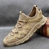 Мужская летняя обувь с отверстиями, сетчатая обувь, новая дышащая универсальная повседневная обувь, модная обувь с сетчатой поверхностью
