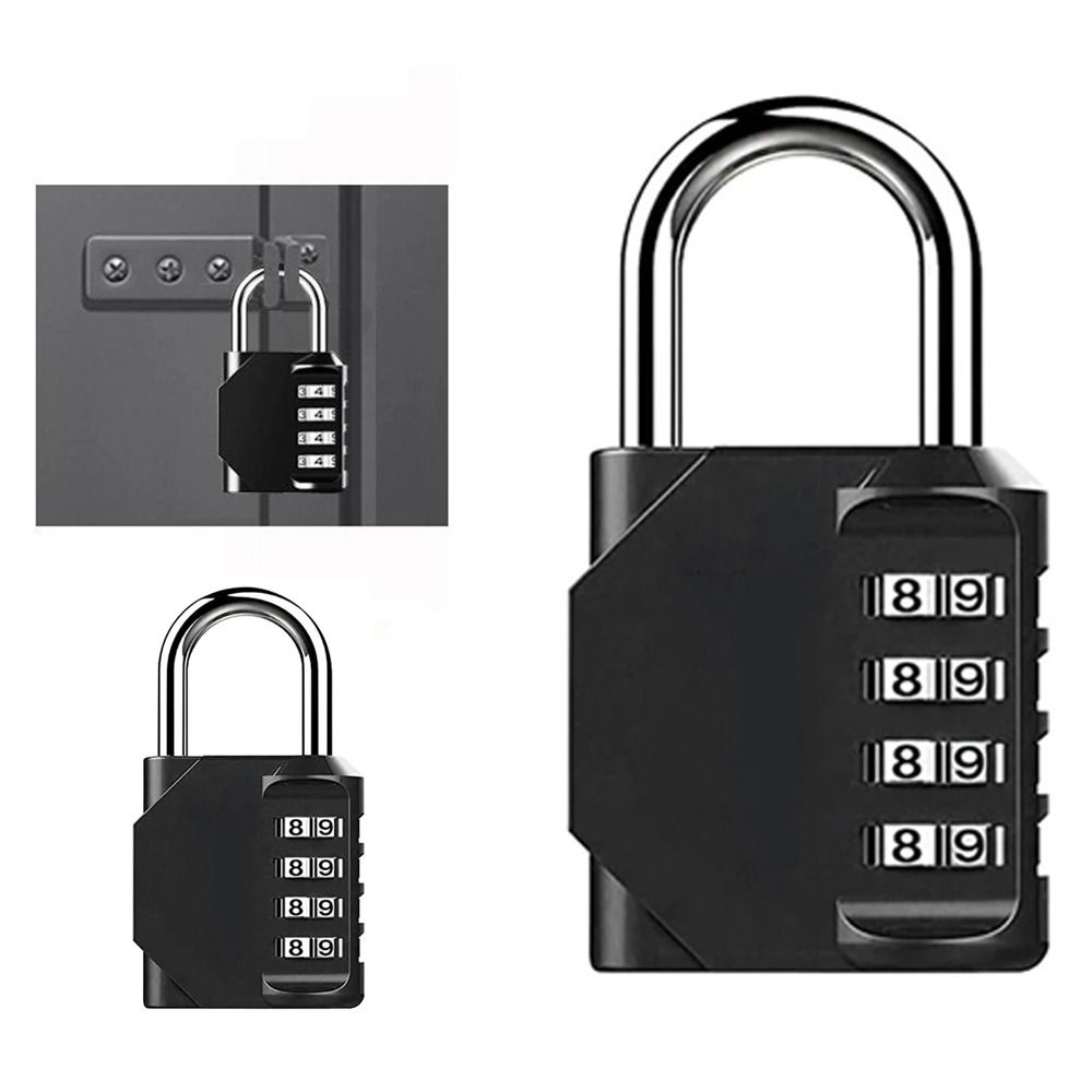 Zinc Alloy Combination Lock 4 Digit Suitcase Lock Creative Padlock with Combination Outdoor