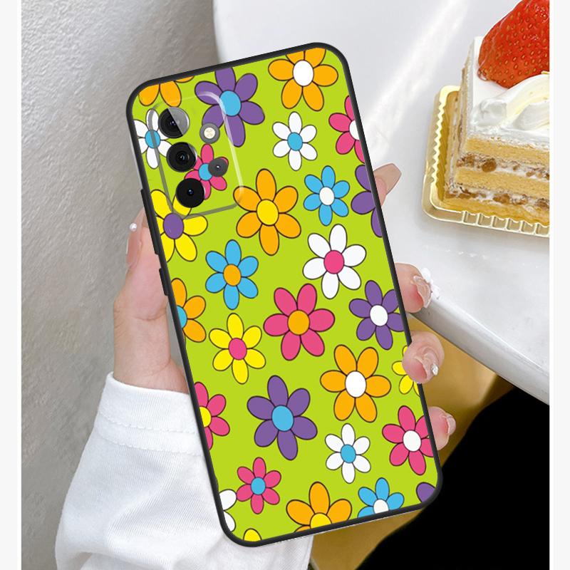 Крутой Цветочный Хиппи Бохо Чехол Для Samsung Galaxy A53 A33 A23 A13 A15 A25 A35 A55 A54 A34 A14 A51 A12 A32 A52 Чехол