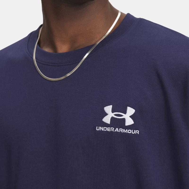 Under Armour Вышитая однотонная модная футболка с коротким рукавом мужские топы 1373997-411