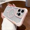Прозрачный магнитный чехол для беспроводной зарядки Magsafe для iPhone 14 11 12 13 Pro Max Plus, противоударный гибридный бампер