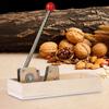 Stainless Steel Macadamia Nut Cracker Tool with Wooden Box for Walnuts Chestnuts Pecans and Almonds