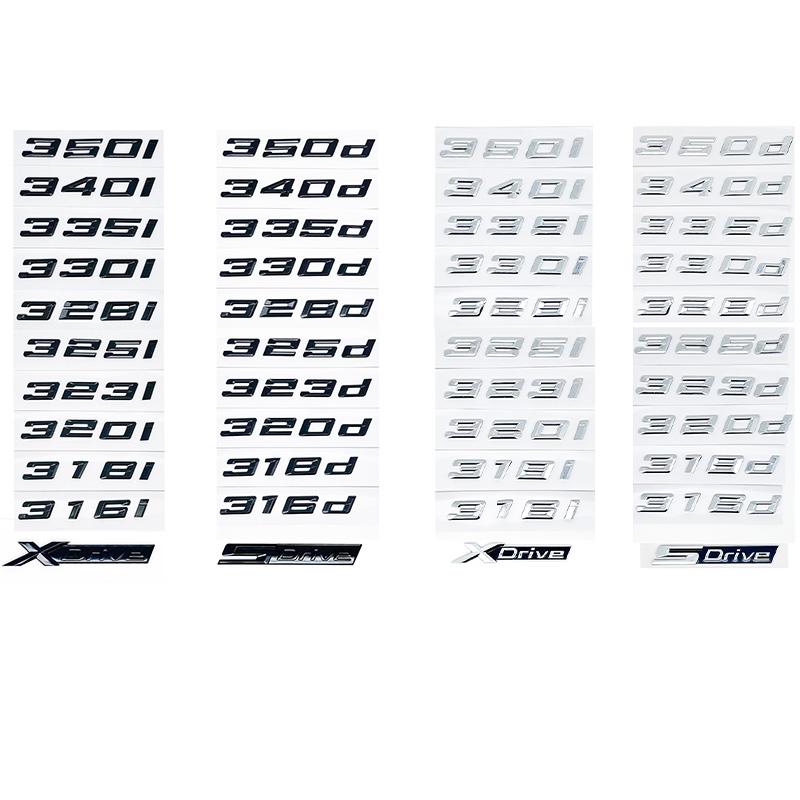 High Gloss Black BMW 3 Series Emblem Sticker for 320i 320d 325d 328d 330i 330d 335d 340i340d Fit E90 E91 E92 F30 F31 F34 G20 G21 YG5VD