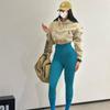 Pants European and American Style Seamless Tight-Fitting Butt-Lifting Fitness Pants for Women, Hip-Enhancing Outdoor Sports Long Pants