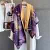 Women Winter Scarf Cashmere Pashmina Shawls and Wraps Bufandas Floral Print Warm Thick Scarves Blanket for Lady  Newpe