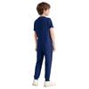 Unisex Kids Adaptive Clothing Jumpsuit Round Neck Short Sleeve Design Back Invisible Zipper Solid Color Full Body Outfit