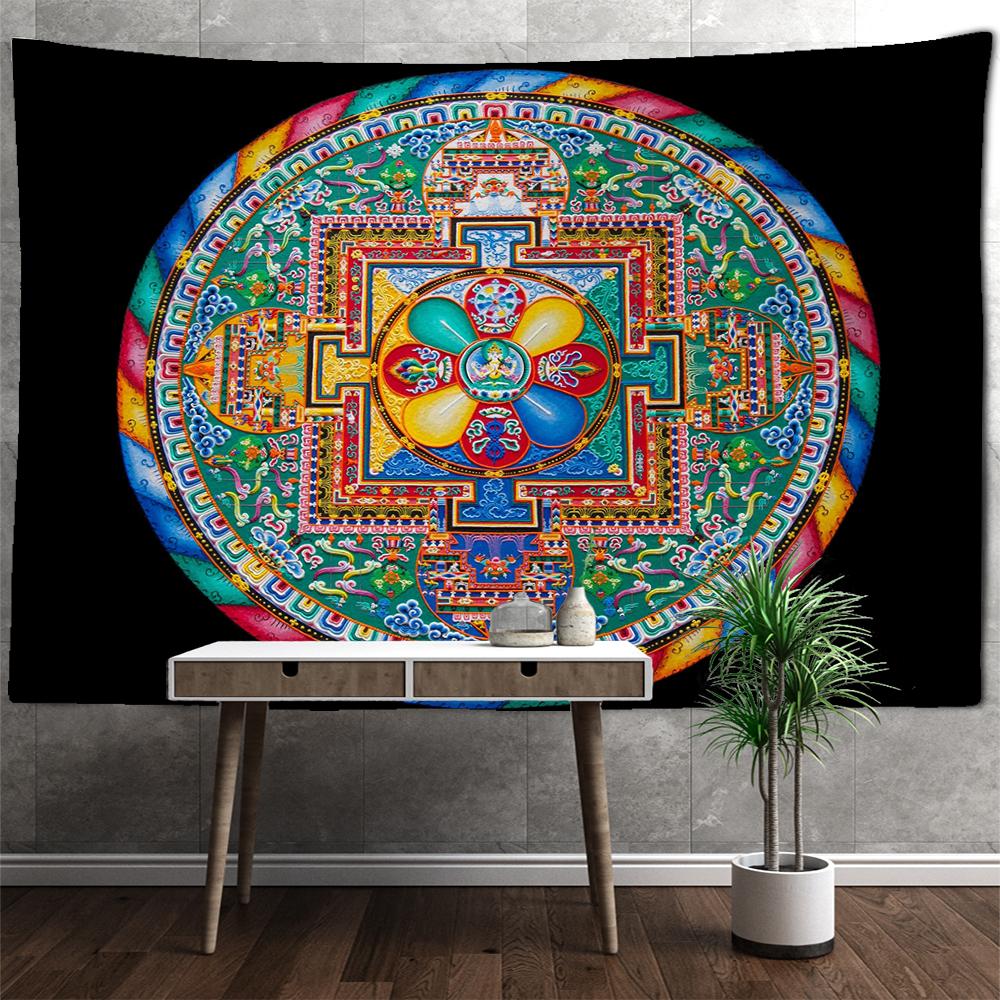 Индийский коврик для йоги Мандала гобелен настенный декор в стиле бохо настенная ткань психоделический хиппи тапзи настенный ковер колдовство Декор