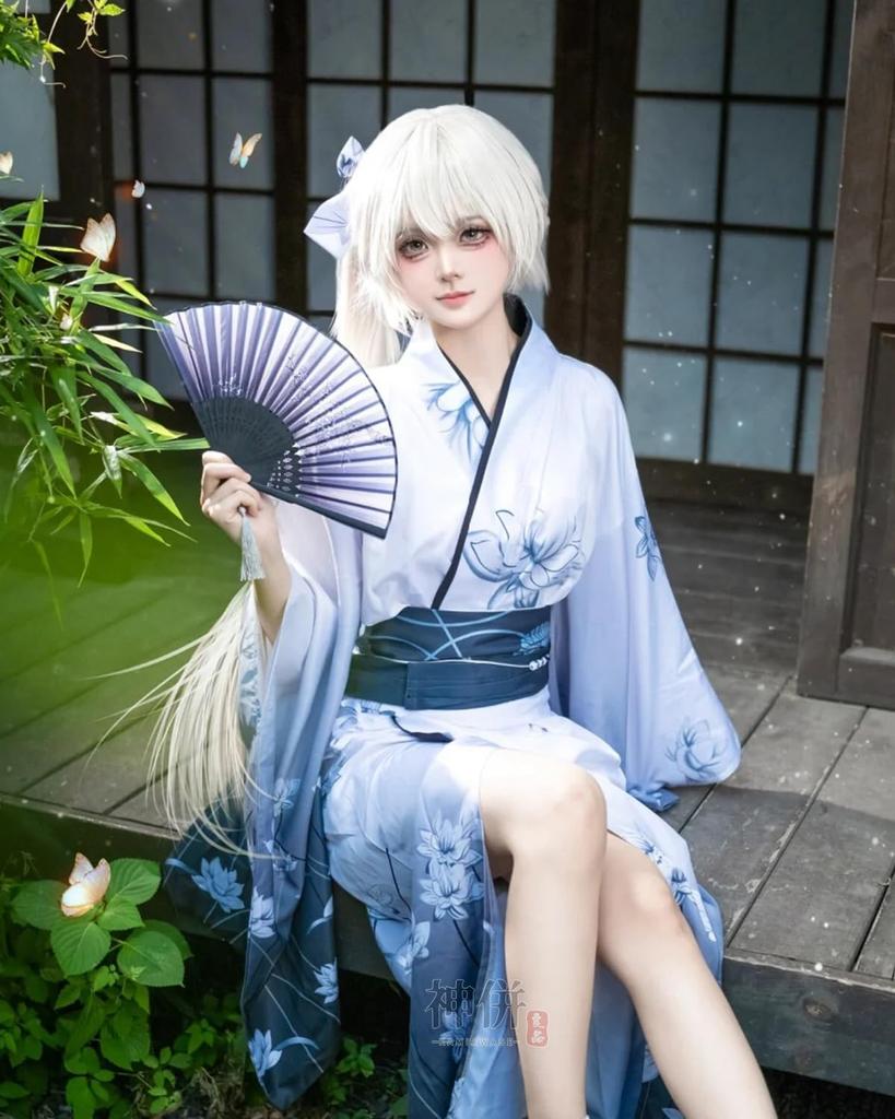 Kasugano Sora Cosplay Kimono with Wig Yosugano Sora Cosplay Costume Adult Costume Cultural Festival Event Costume Stage Clothes Kasugano Sora Cosplay