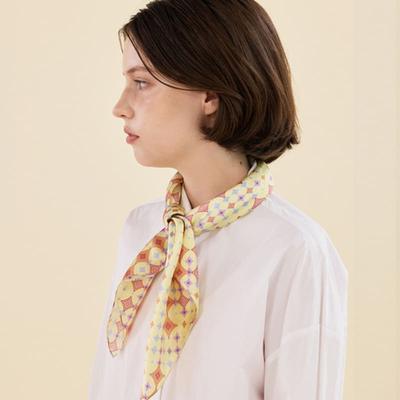 2DREAMERS Ember Grid Silk Scarf