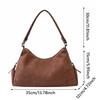 Fashion Suede Leather Boston Bag Soft Matte Solid Color Shoulder Bag Large Capacity Tote Handbag Women
