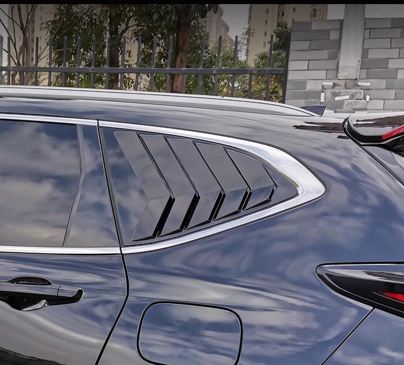 Fits 2017-2022 Honda CR-V and Breeze: Window and Rear Spoilers, Louvered Window Decorations.