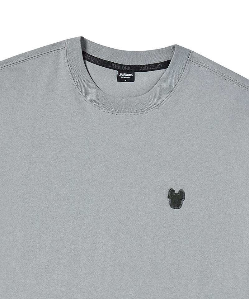 LIFEWORK Special) Unisex) Bitsaladog Patch Short Sleeve T-Shirt