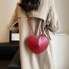 Ladies Love Sling Purses Women's Heart Shaped Phone Bags Designer PU Mini Wallet Solid Small Crossbody Bags