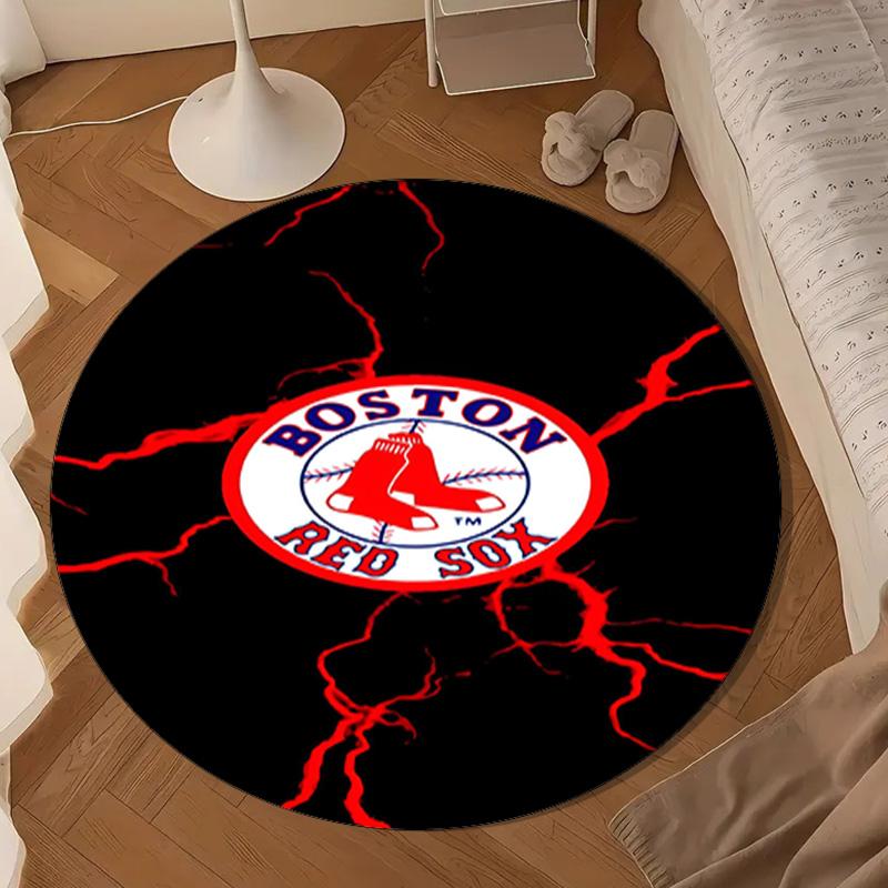 Boston Sox hockey Round Rug for Livingroom,Bedroom, Palyroom, Chair Rug, Area rug, Circle Carpet, Large Size Decor Fan Christmas gift