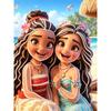 Disney Pearl Art Painting Anna and Olaf Handmade diy5D Pearl Gem Painting Pictures Crafts Special Shape Home Wall Decoration