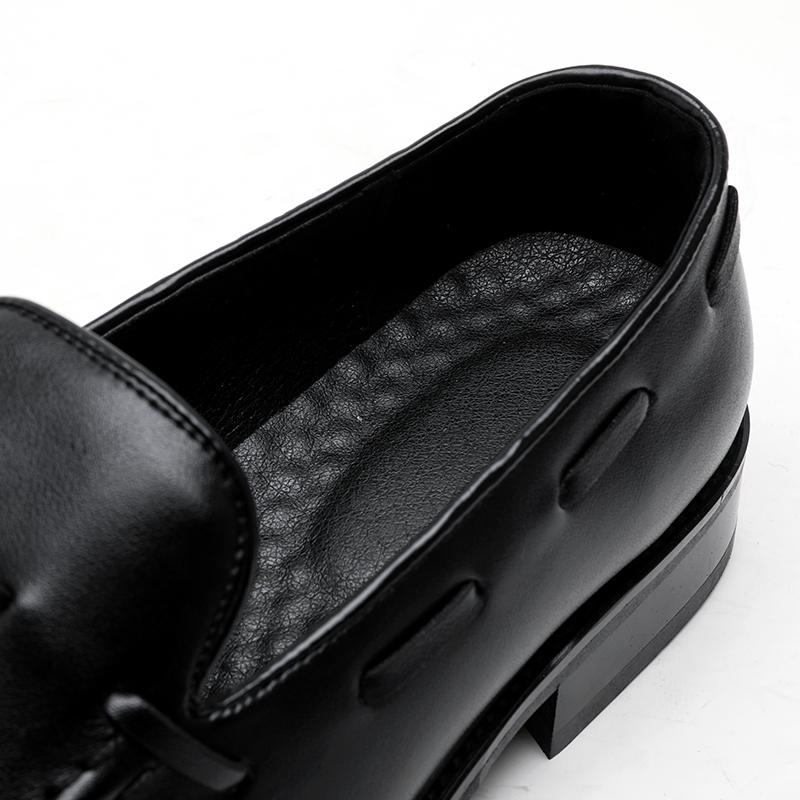 Высококачественная мужская кожаная обувь в британском стиле с острым носком, черная, коричневая, для свадьбы, банкета, повседневной носки, лоферы большого размера