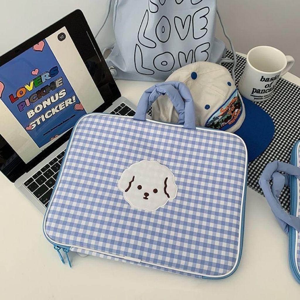 Сумка-тоут для ноутбука с вышивкой в корейском стиле - Противоударная и милая для Hualian, Apple, Asus