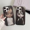 Темная милая кукла Арт для IPhone 16 15 14 13 12 11 17 Pro Max Plus Волна Гофрированный чехол для телефона Защитный от падения