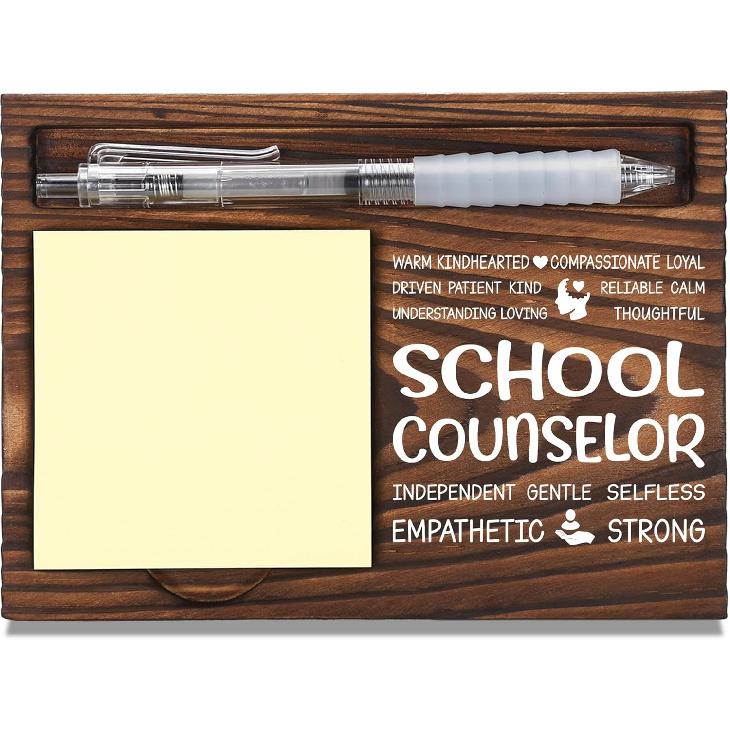 Teacher Assistant Appreciation Gifts, Thank You Gift for Teacher Aide, School Office Coworkers Staff Appreciation Gifts, Sticky Note Holder Wooden