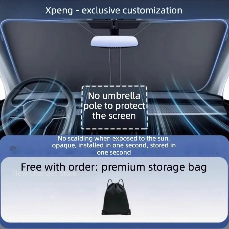 Для XPeng G9 2023-2026 Передний солнцезащитный козырек лобового стекла Крыша люка Ледяная ткань Тент Защита от УФ Охлаждение автомобиля Модификация Аксессуары
