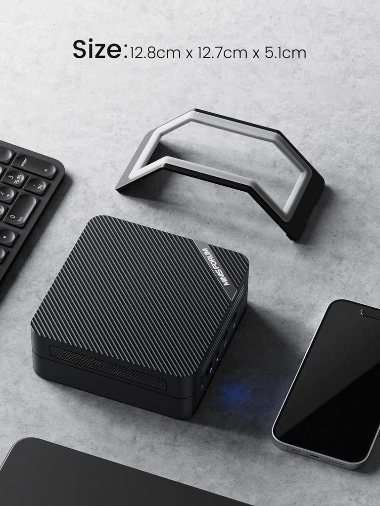 Minisforum Мини-ПК серии Venus UM773 Lite AMD Ryzen 7 7735HS Маленький игровой ПК Windows 11 Pro Radeon 680M 32 ГБ 512 ГБ SSD Компактный ПК DDR5-4800 PCIe4.0