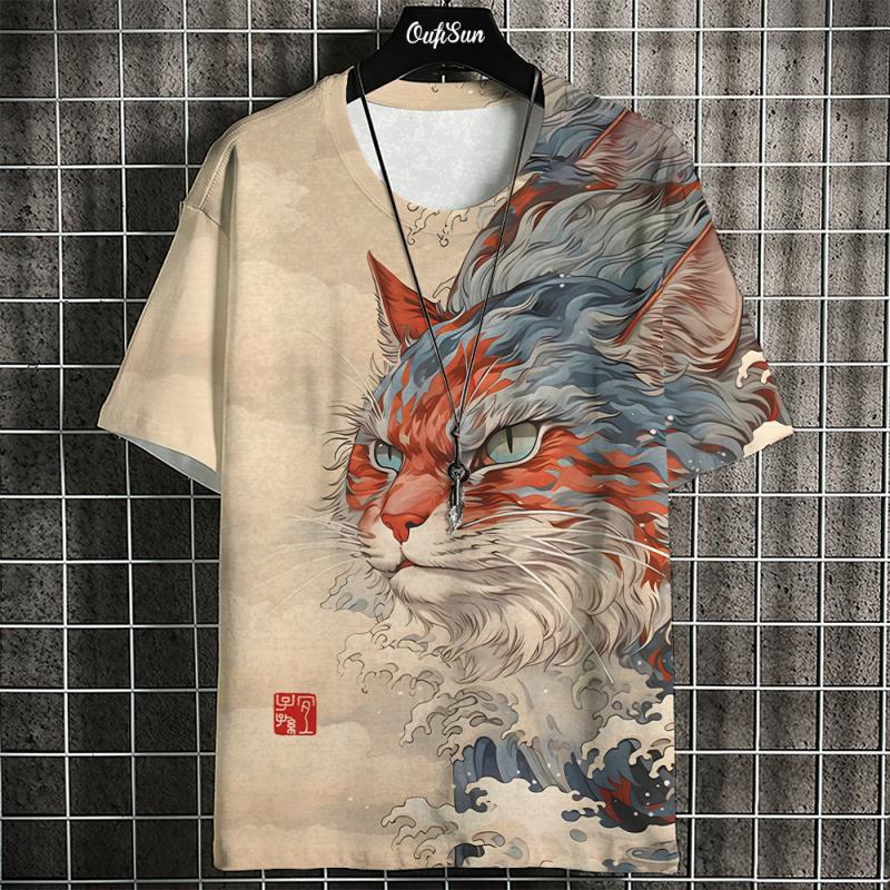 Men's T Shirt Tee Graphic Rainbow Crew Neck Clothing Apparel 3D Print Outdoor Daily Short Sleeve Print Fashion Designer Vintage