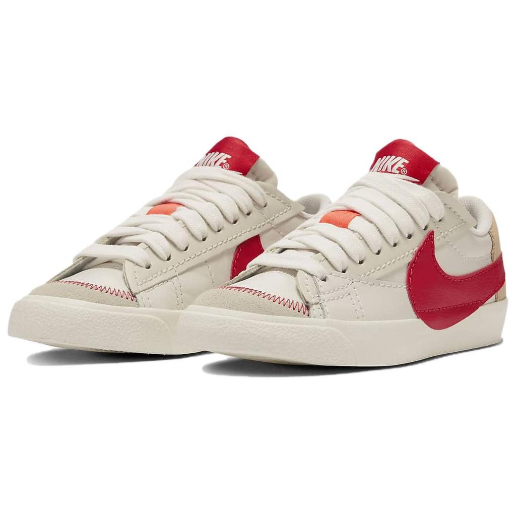 Nike Blazer Low 77 Jumbo Retro Low Top Skate Shoes Women Sneaker White Red DQ1470-005