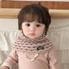 Children's Thick Knit Neck Gaiter Scarf with Ear Loops - Warm, Windproof, and Trendy