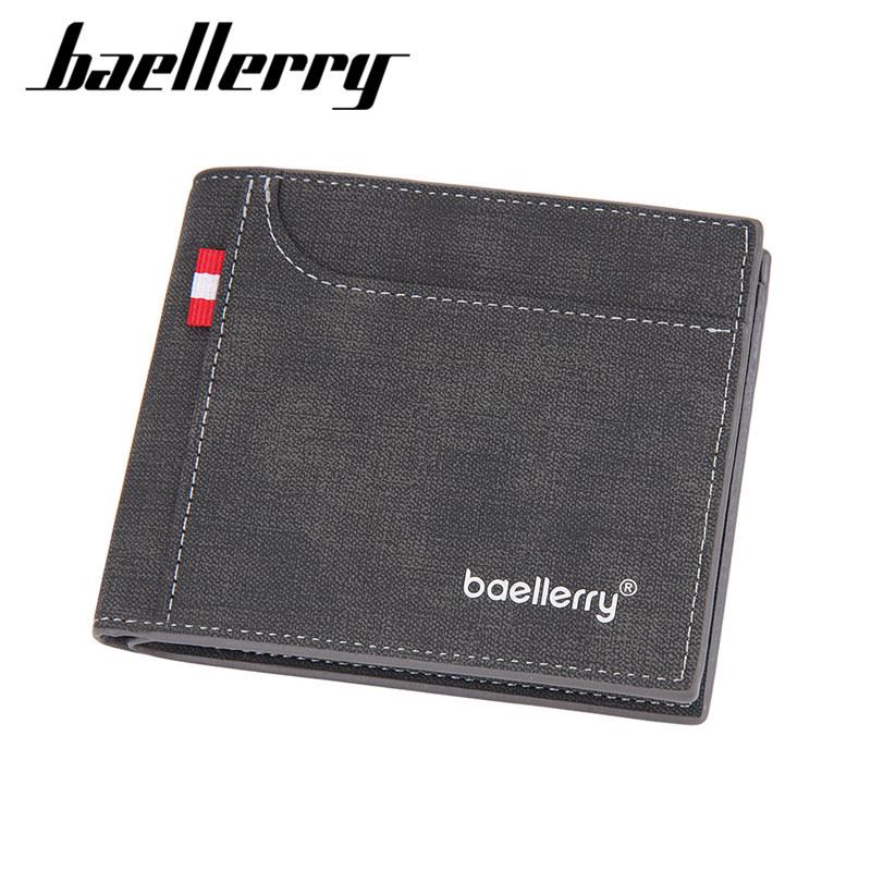 Baellerry Мужские модные кошельки из искусственной кожи, винтажный дизайн, визитница для мужчин, мужской деловой кошелек, классический короткий кошелек GZW