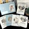 10Pcs INS Fresh Winter Snow Folding Card Back Korean Kpop Idol 3-inch Photocard DIY Packing Fixed Cardboard Girls Cute Packaging