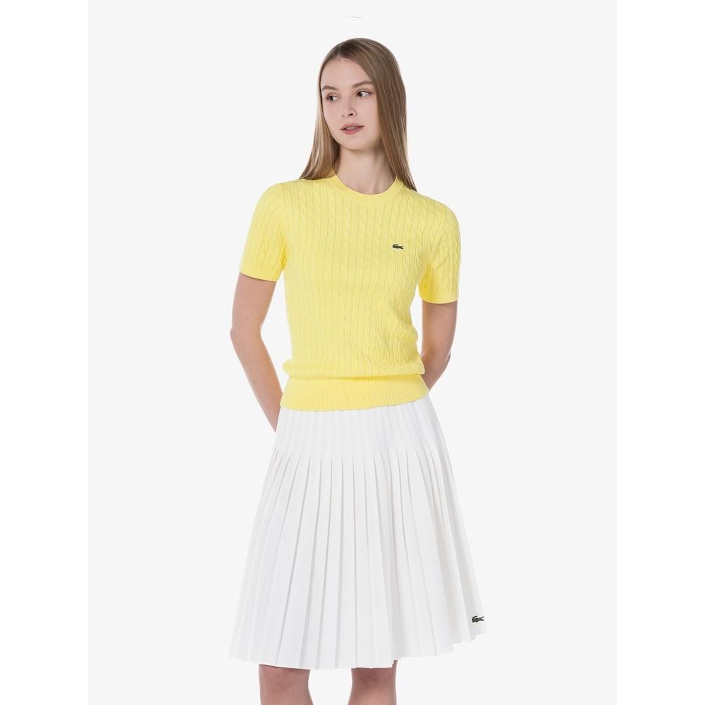 Lacoste Женский S-образный вырез с коротким рукавом и круглым вырезом Af480e 54g 107 q2nAf480e 54g107