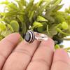 Black Onyx Gemstone 925 Sterling Silver Jewelry Handmade July Birthstone Ring RR-9-14