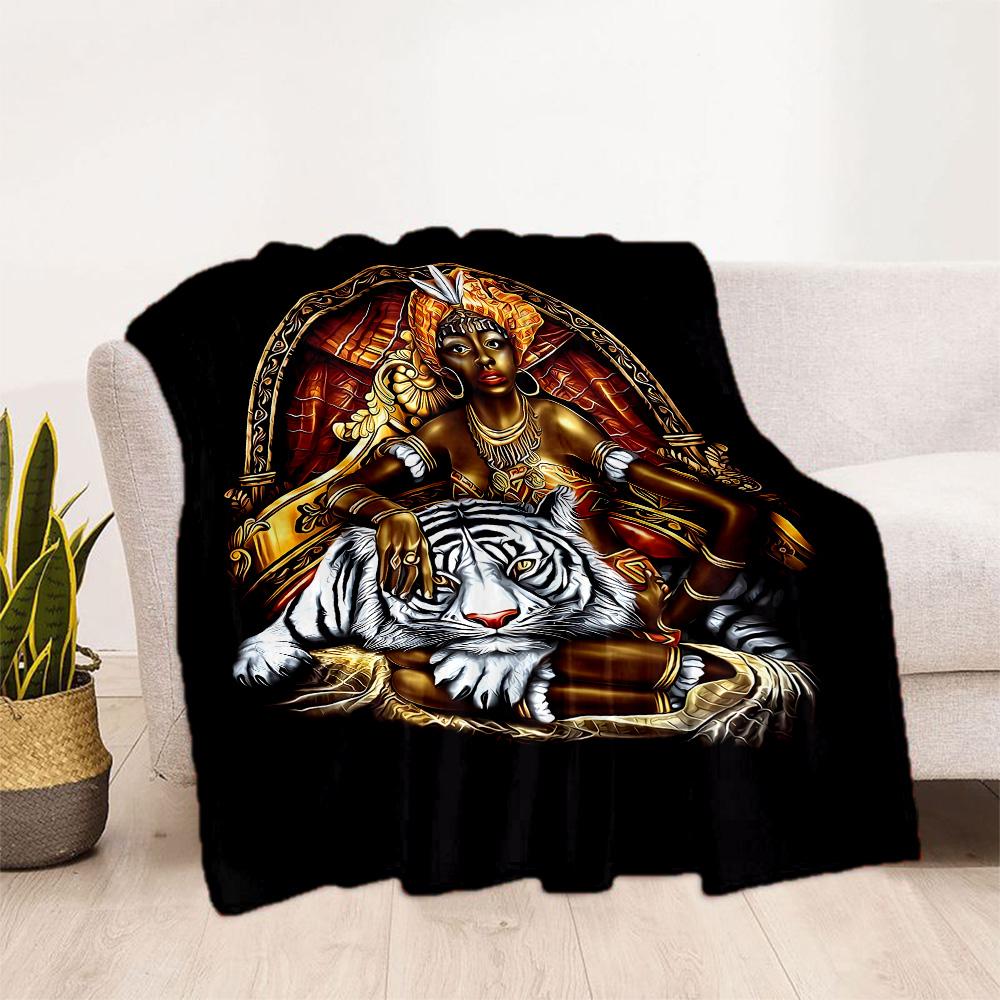 African Style Blanket Warmthful Decor Perfect for Sofa Bed Bedding All-Season Use Playful Design Gifts For Family Or Friends