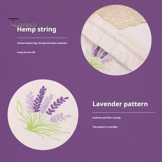 12 шт., сумки с вышивкой лаванды, пустые сумки для хранения с завязками, износостойкие, широко используемые сумки для хранения конфет и ювелирных изделий