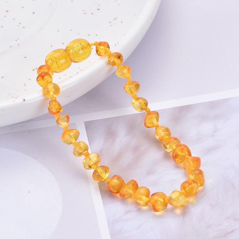 Children's Natural Baltic Amber Baby Bracelet - Irregular DIY Design