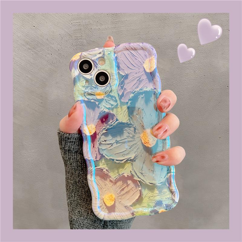 Luxury Laser Flowers Glitter iPhone Case For iPhone 16 Pro Max 15 14 13 12 11 Plus Fashion Soft Silicone Shockproof Bumper Cover
