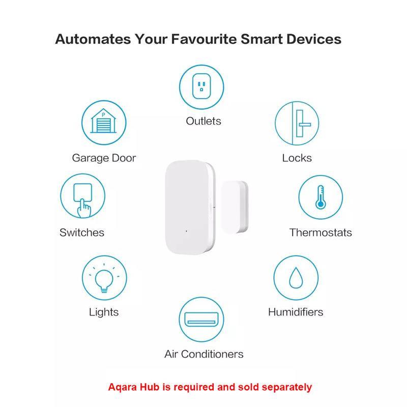 Xiaomi Датчик двери, окна Aqara, беспроводное соединение Zigbee, умный мини-датчик двери, работающий со шлюзом-концентратором для Homekit Mi Home, управление приложением