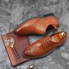 2024 2024 Mens Wingtip Oxford Shoes Leather Brogue Men's Dress Shoes Classic Business Formal Shoes for Men Zapatillas Hombre